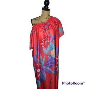 NWT Vintage 70's Floral Boho Flowy Maxi Dress Mumu size 1X